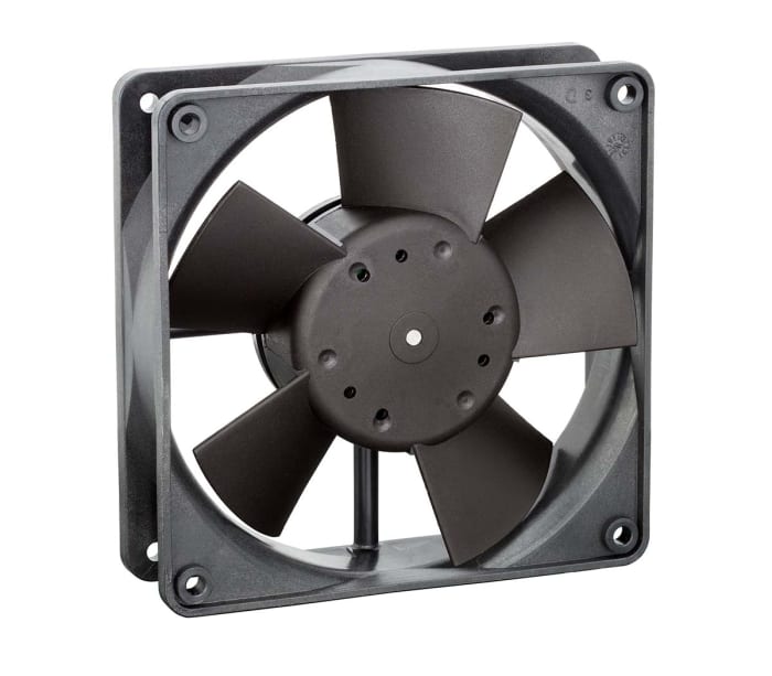 ebm-papst 4300 Series Axial Fan, 24 V dc, DC Operation, 170m³/h, 5.7W, 208mA Max, IP68, 119 x 119 x 32mm