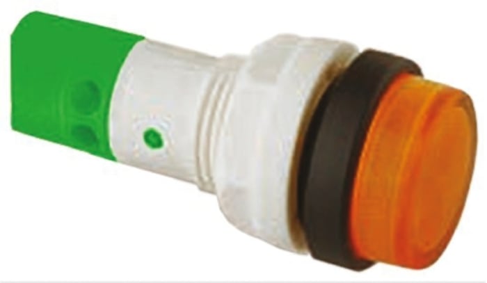 Arcolectric Amber Indicator, 28V, 16mm Mounting Hole Size