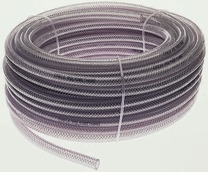 RS PRO PUR, Hose Pipe, 8mm ID, 14mm OD, Clear, 25m