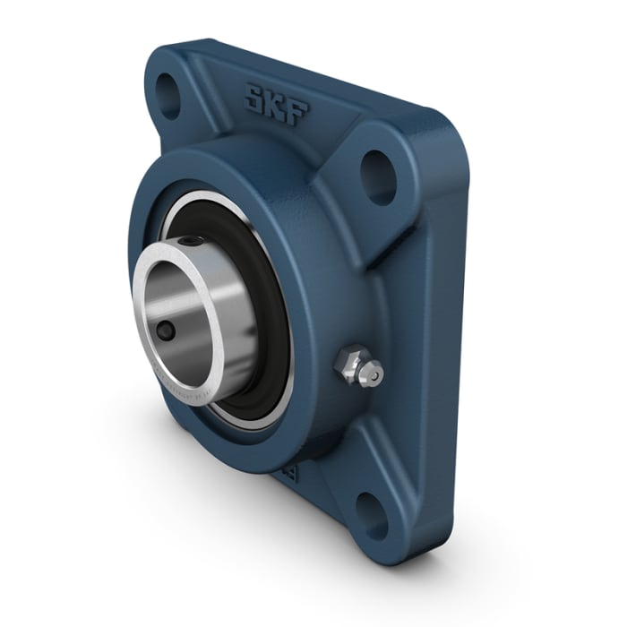 Roulement SKF, diam int 25.4mm, 4 trous de fixations en Fonte