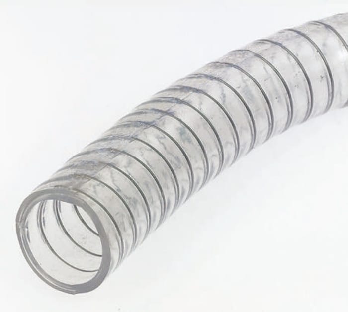 Conduit flexible RS PRO, PVC Transparent, diamètre interne 35mm, renforcé