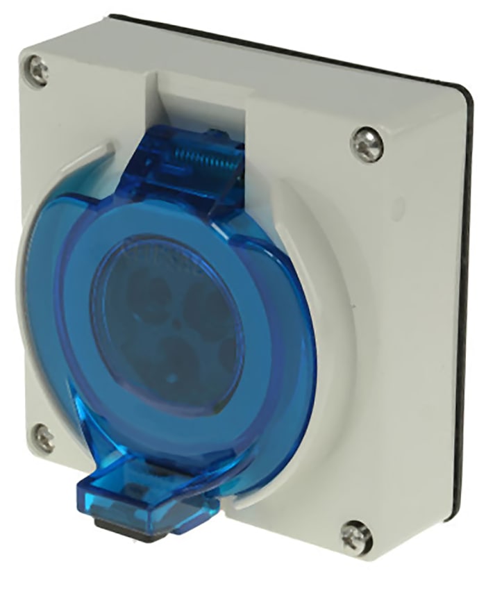 Průmyslová napájecí zásuvka 16A Šedá 2 + E Pole Polyamid, IP66 Schneider Electric