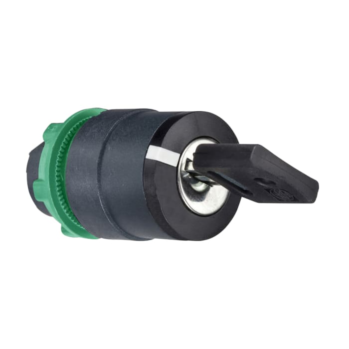 Tête de commutateur à clé Schneider Electric série Harmony XB5 2 positions, Ressort de rappel gauche et droite