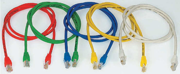 Krone Cat5e Ethernet Cable Assembly, U/UTP, White PVC Sheath, 2m