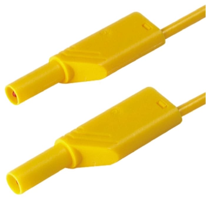Hirschmann Test & Measurement Test lead, 16A, 1000V ac/dc, Yellow, 1m Lead Length
