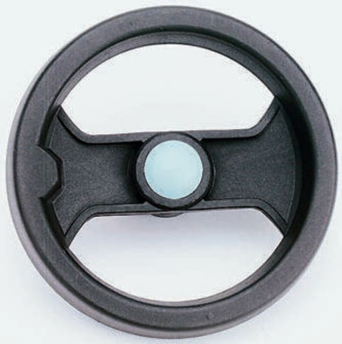 RS PRO Black Polyamide Hand Wheel, 80mm diameter