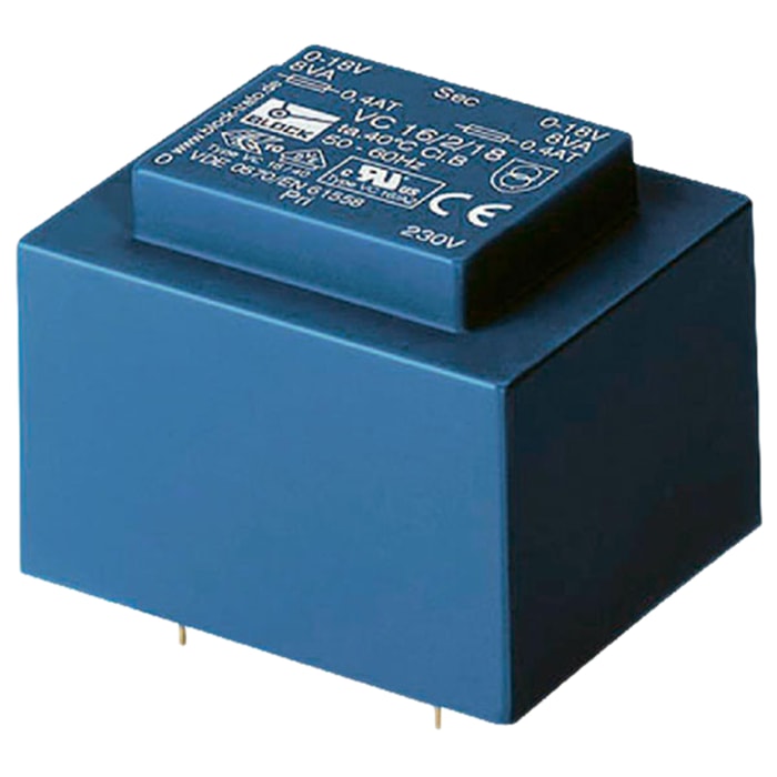 Block 24V ac 2 Output Through Hole PCB Transformer, 10VA