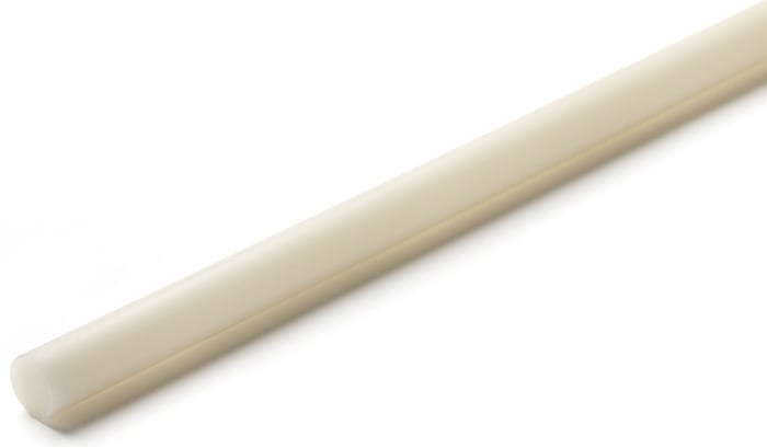 RS PRO Natural Acetal Rod, 1m x 9.5mm Diameter