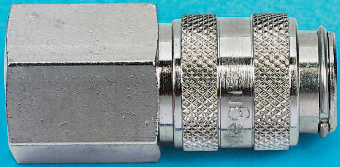Brass Female Pneumatic Quick Connect Coupling, G 1/4 Female Threaded