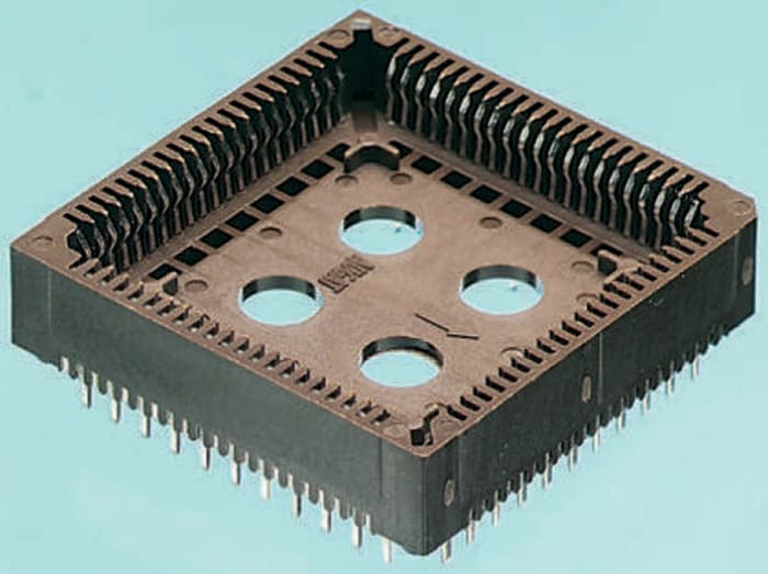 TE Connectivity 2.54mm Pitch 44 Way PLCC Socket