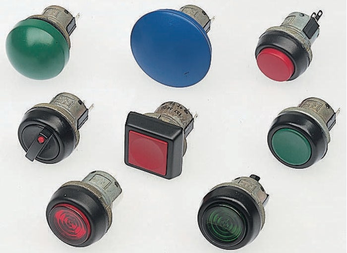 ITW Push Button Switch, Momentary, Panel Mount, 22.5mm Cutout, SPDT, IP67