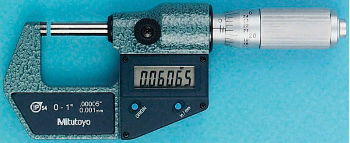 IP54 digital micrometer,0-25mm/0-1in