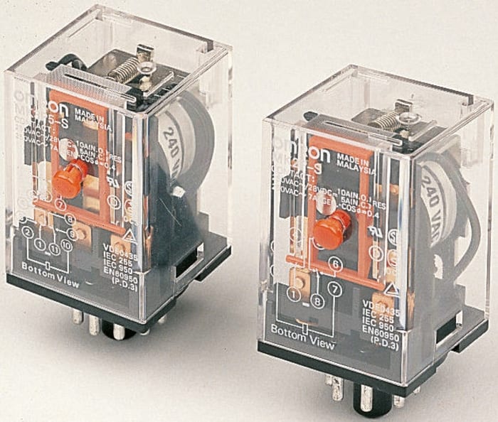 8 pin relay,12 Vdc coil DPDT,10 A