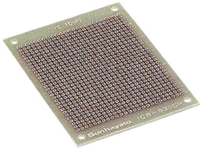 Sunhayato Double Sided Matrix Board FR4 0.9mm Holes, 2.54 x 2.54mm Pitch, 95 x 72 x 1.6mm