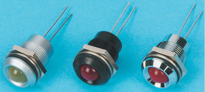 Yellow Indicator, 2.1V dc, 12mm Mounting Hole Size