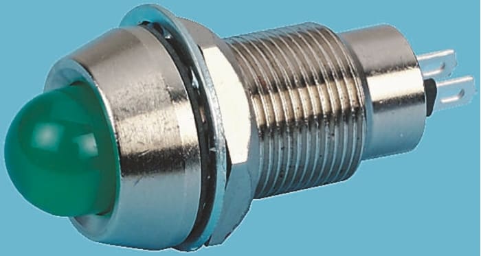 Marl Red Indicator, 1.9V dc, 12.7mm Mounting Hole Size, Solder Tab Termination