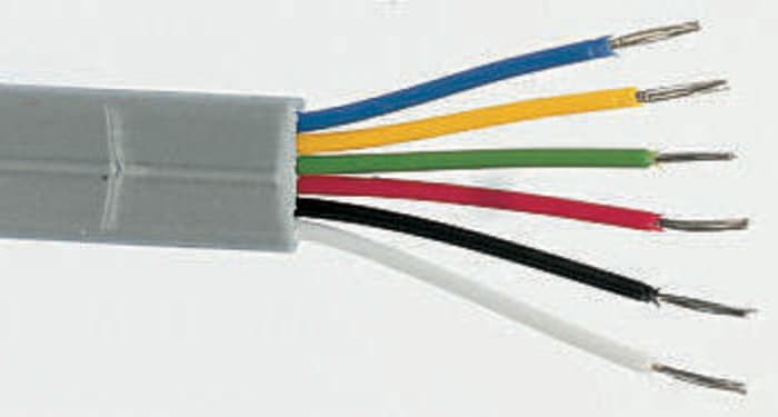 Grey 4 way FCC 68 data cable,100m length