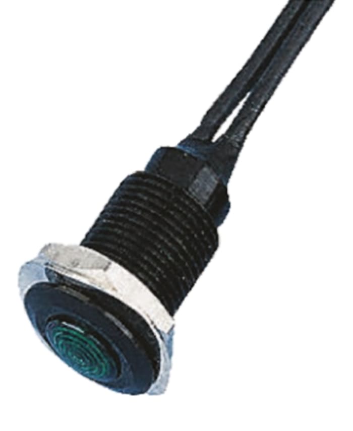 Oxley Blue Panel Mount Indicator, 12V ac, 10.2mm Mounting Hole Size, Lead Wires Termination, IP66