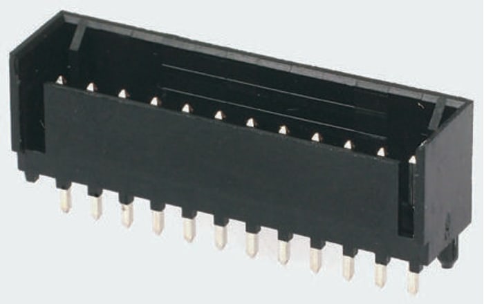 TE Connectivity MTA-100 Series Straight Through Hole PCB Header, 2 Contact(s), 2.54mm Pitch, 1 Row(s), Shrouded