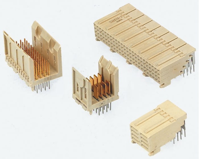 TE Connectivity, Z-PACK 2mm Pitch Futurebus+ Backplane Connector, Male, Straight, 4 Row, 48 Way