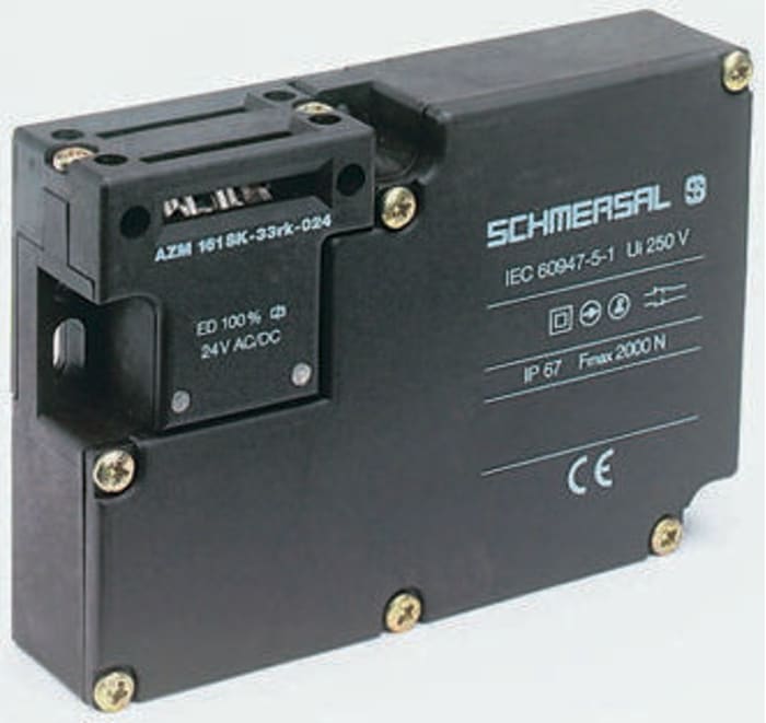 Schmersal AZM 161 Series Solenoid Interlock Switch, Power to Unlock, 24V ac/dc, 3NO/3NC