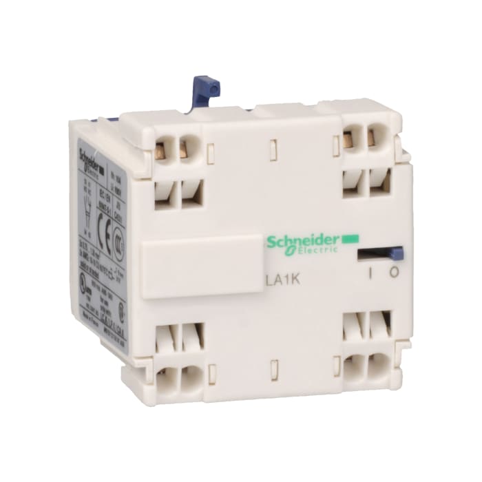 Schneider Electric Auxiliary Contact, 2 Contact, 1NC + 1NO, Front Mount LA1K