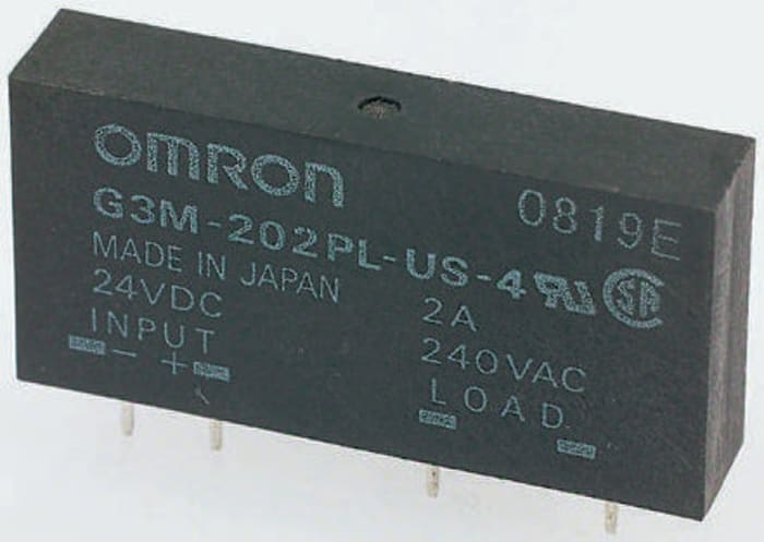 Omron Solid State Relay, 2 A Load, PCB Mount, 264 V Load, 6 V Control
