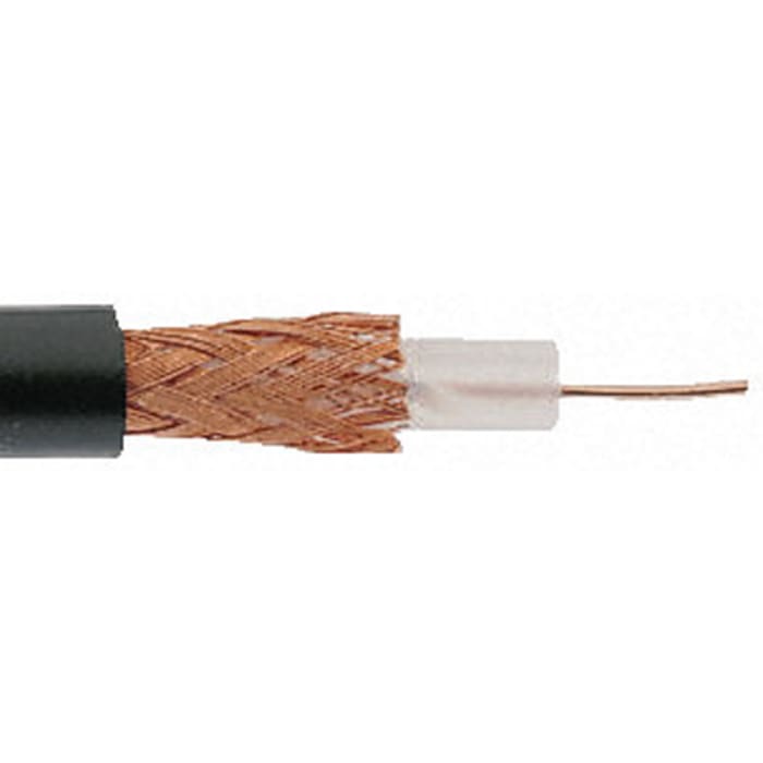 Koaxiální kabel RG62A/U, Černá Polyvinylchlorid PVC, vnější průměr: 6.15mm 100m RS PRO Bez koncovky