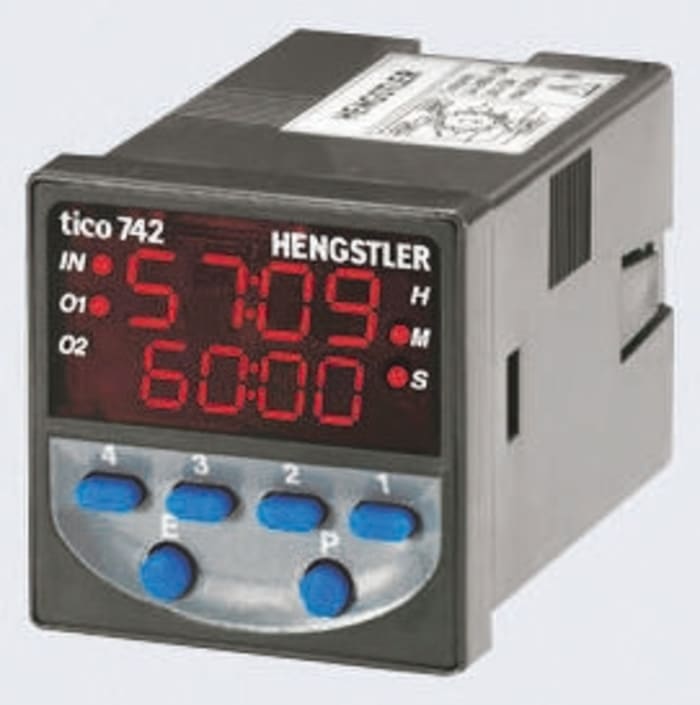 Hengstler Panel Mount Time Delay Relay, 24V ac/dc, 0.01 s → 9999h