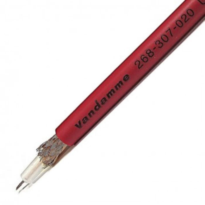 Câble coaxial SDI Van Damme Standard 75, RG59, 100m, Rouge