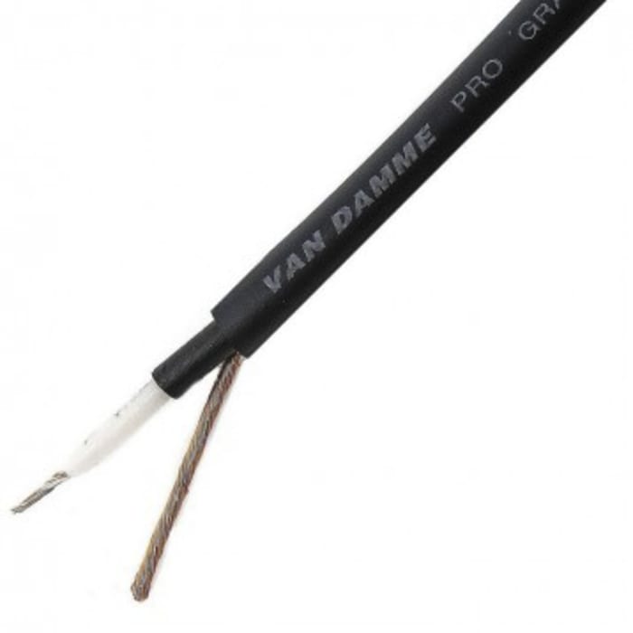 Câble audio Van Damme Blindé Thermoplastique conducteur, Mono conducteur, gaine Noir