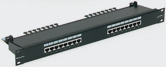 Brand-Rex Cat5e 16 Port RJ45 RJ Patch Panel FTP 1U Black