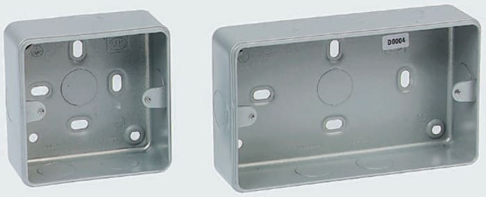 MEM Steel Back Box, 1 Gangs, 79 x 79 x 41mm
