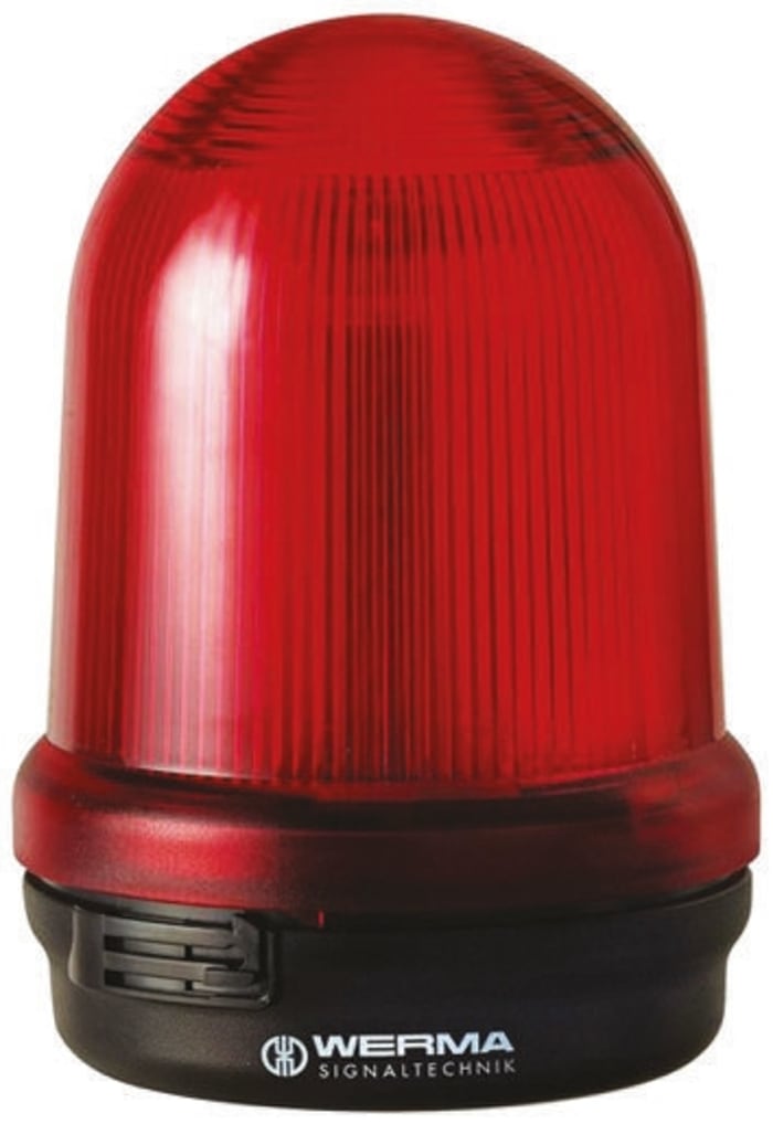 Werma BM 828 Series Red Flashing Beacon, 12 V dc, Surface Mount, Xenon Bulb, IP65