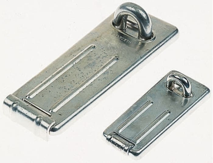 Master Lock Steel Brushed Hasp & Staple, 9mm