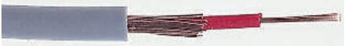 Grey single lapped screen cable,25m