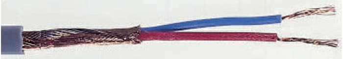 Grey twin lapped screen cable,100m