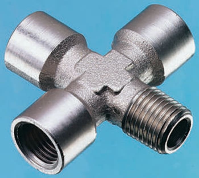 Legris Cross Threaded Adaptor, R 1/8 Male to G 1/8 Female, Threaded Connection Style