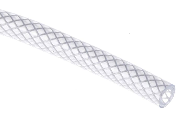 RS PRO PVC, Hose Pipe, 6.3mm ID, 10.5mm OD, Clear, 25m
