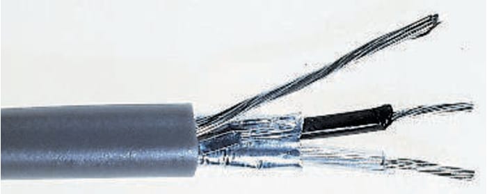 RS PRO Multipair Industrial Cable, 1 Pairs, Screened, 18 AWG, 500m, Aluminium Foil-PET Tape Shield, MPOS Cable Cable