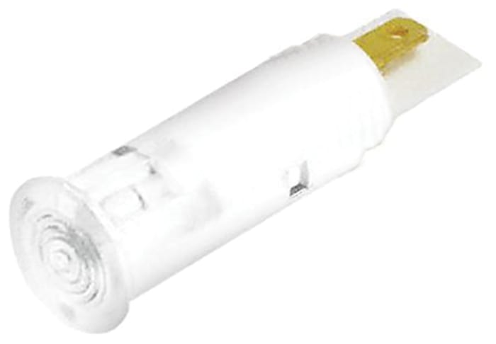 Signal Construct White Panel Mount Indicator, 24 → 28V, 6mm Mounting Hole Size, Solder Tab Termination