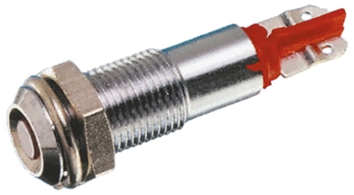 İndikatör Lamba/Sinyal Lambası, LED Lambalı, Kırmızı, Girintili, 20 → 28 V, 3 mm, 6mm, Lehim