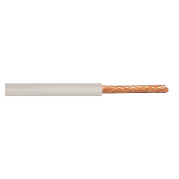 TE Connectivity ACW Series White 0.5 mm² Automotive Wire, 19/0.19 mm, 100m, ACW0219-0.50-9
