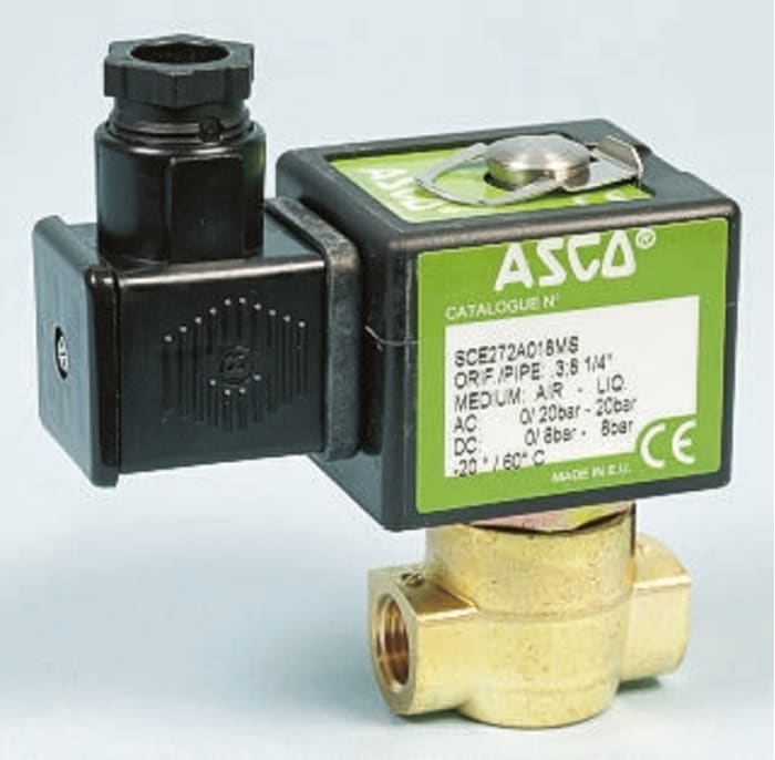 Asco Solenoid Valve, 2 port(s) , NC, 24 V dc, 1/4in