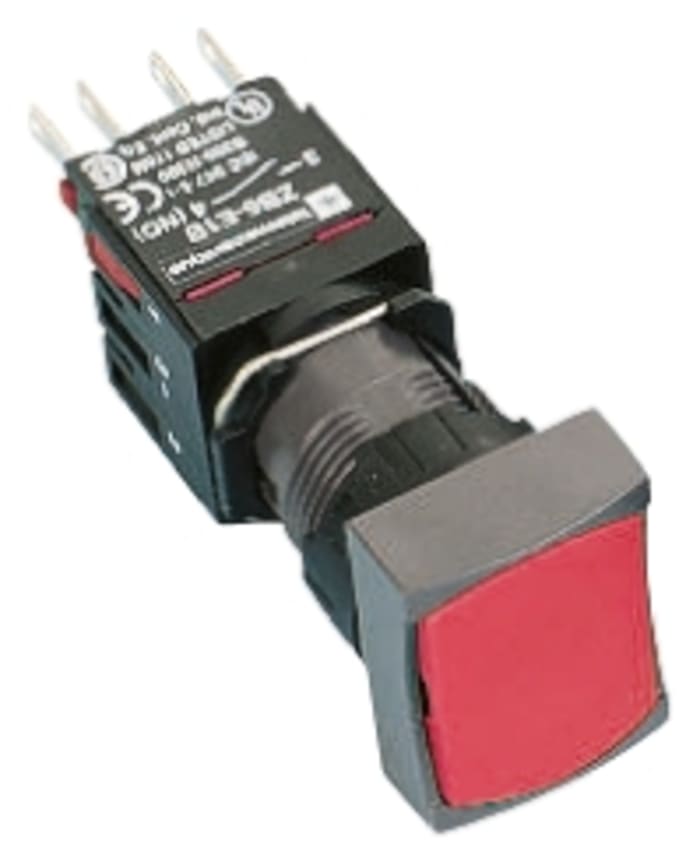 Schneider Electric Harmony XB6 Series Illuminated Push Button, Panel Mount, 16mm Cutout, SPST, IP65