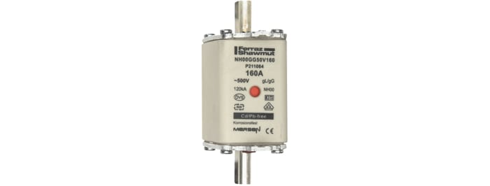 Mersen 160A NH Fuse, NH00, 500V ac