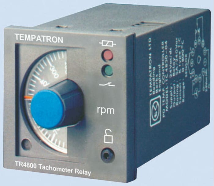 Tempatron Speed Monitoring Relay, SPDT, DIN Rail