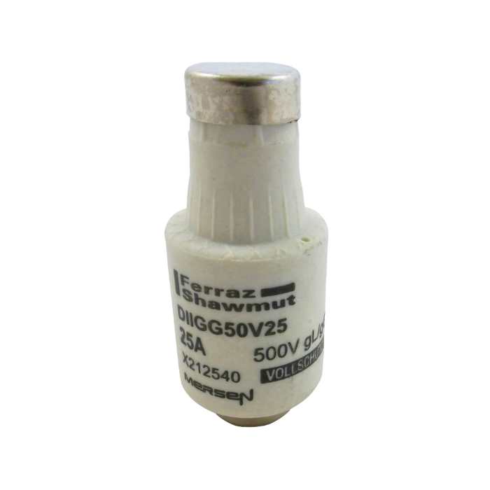 Fusible de type DIAZED Mersen, 25A, taille DII, gG, 500V