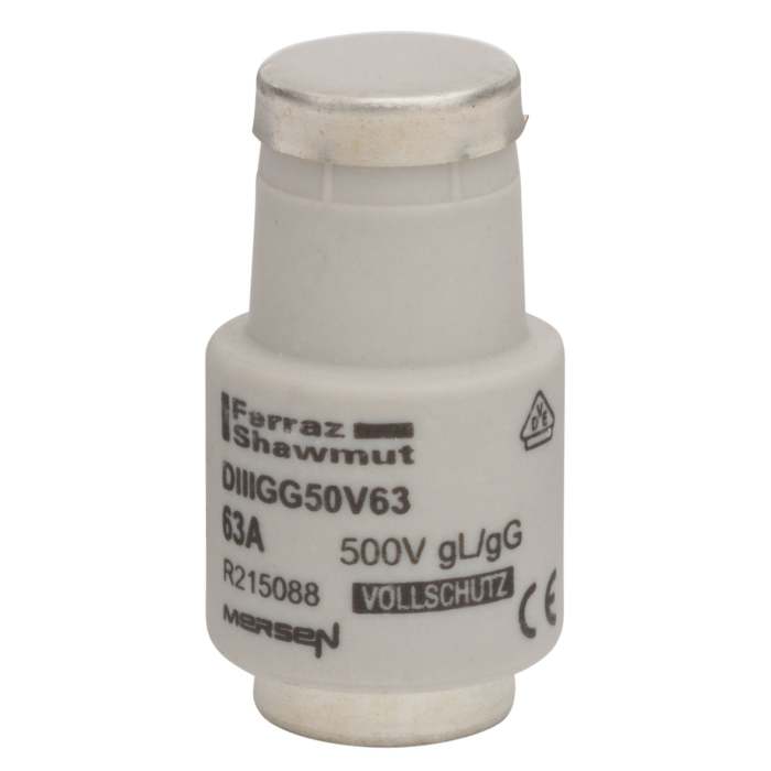 Mersen 63A DIII Diazed Fuse, E33 Thread Size, gG, 500V