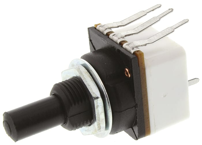 TE Connectivity 17P 10kΩ Rotary Potentiometer 1-Gang, Panel Mount (Through Hole), 17PCSA103MC19P